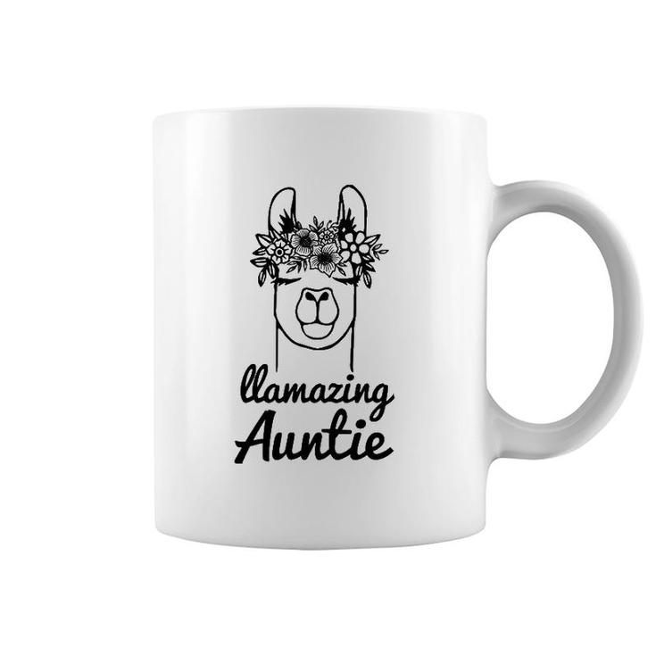 Llama Auntie And Llamazing Bestie Aunt Niece Matching Outfit Coffee Mug