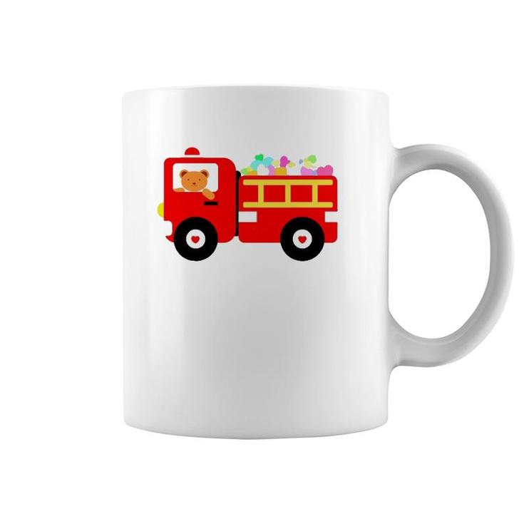 Loads Of Love Firetruck Valentine's Day Firefighter Coffee Mug