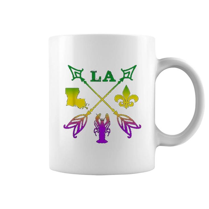 Louisiana Arrow New Orleans Mardi Gras Coffee Mug