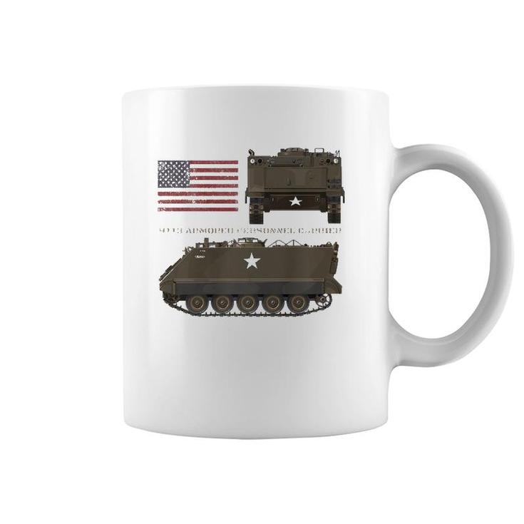 M113 Armored Personnel Carrier Patriotic Army American Flag  Coffee Mug
