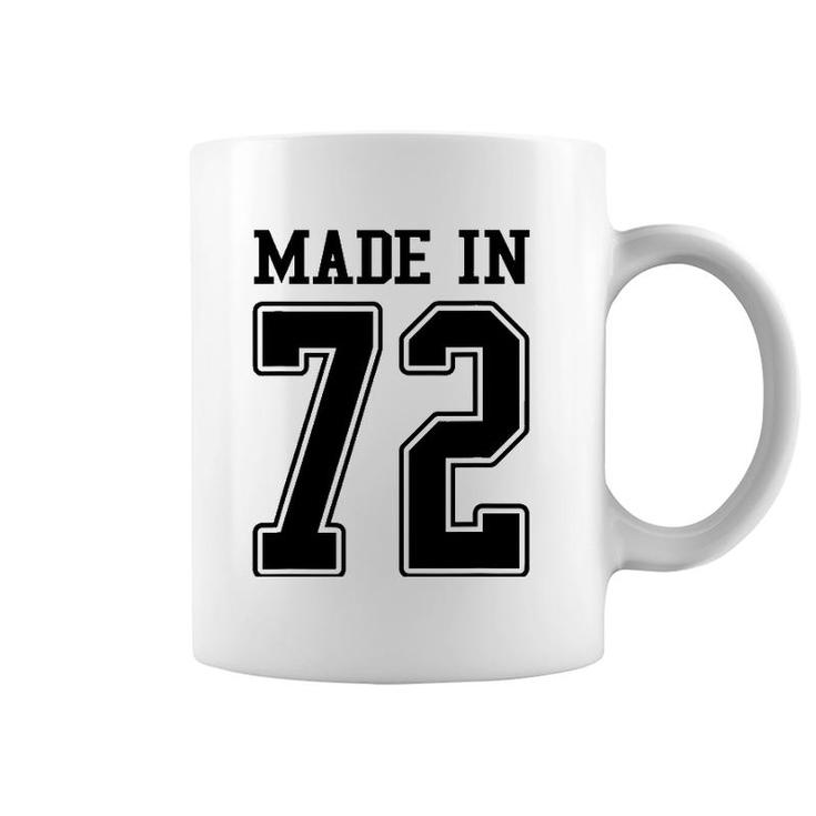 Made In 72 1972 Sports Fan Jersey Coffee Mug