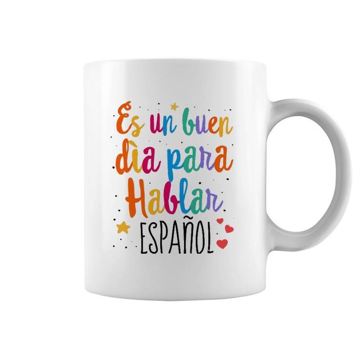 Maestra Cute Rainbow Regalos Para Bilingual Spanish Teacher Coffee Mug