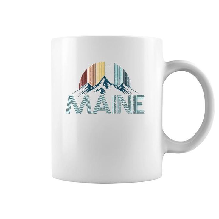 Maine Vintage Retro Mountains Souvenir Gift  Coffee Mug