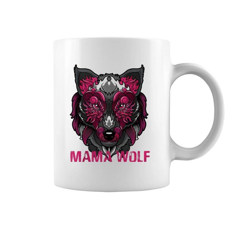 Mama Wolf Pink Mother's Day Gift Coffee Mug