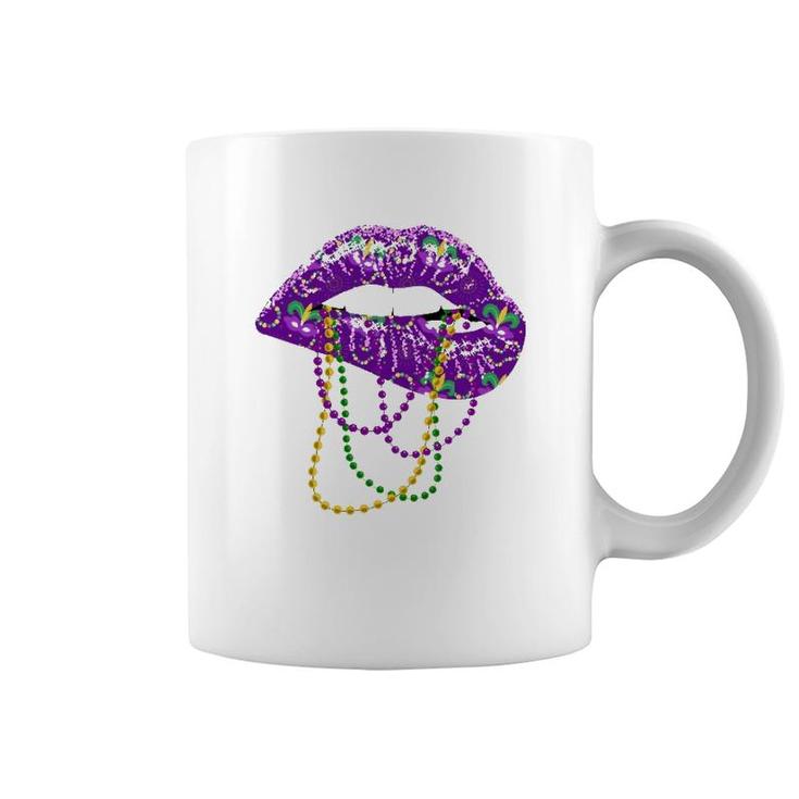 Mardi Gras  For Women Lips Queen Carnival Costume Gift Coffee Mug