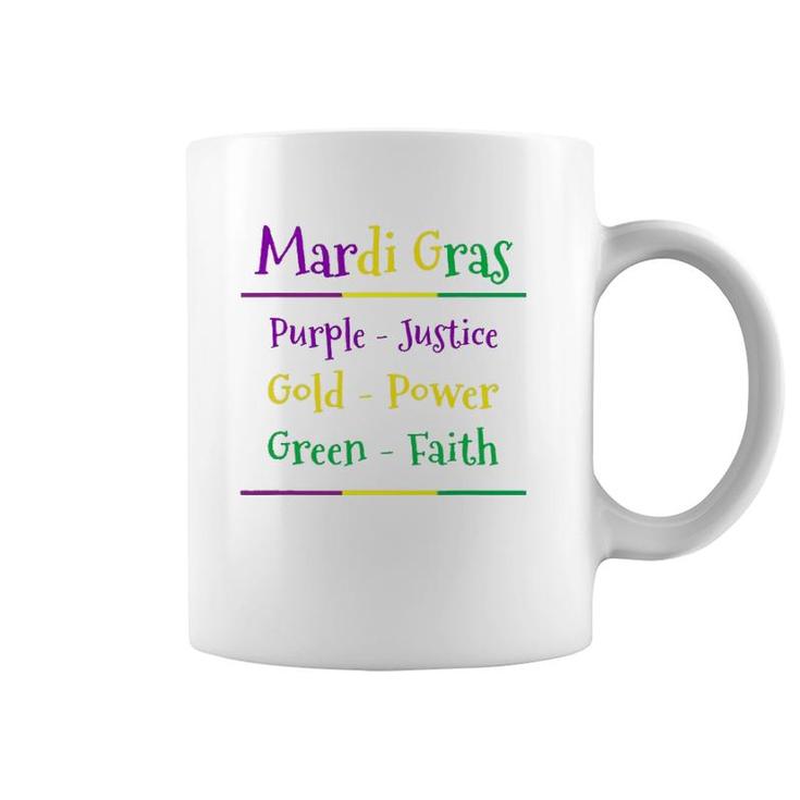 Mardi Gras Purple Green & Gold Coffee Mug