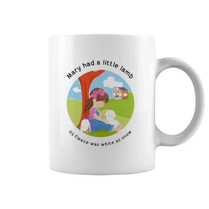 Mary Had A Little Lamb English Nursery Rhyme Theme Coffee Mug