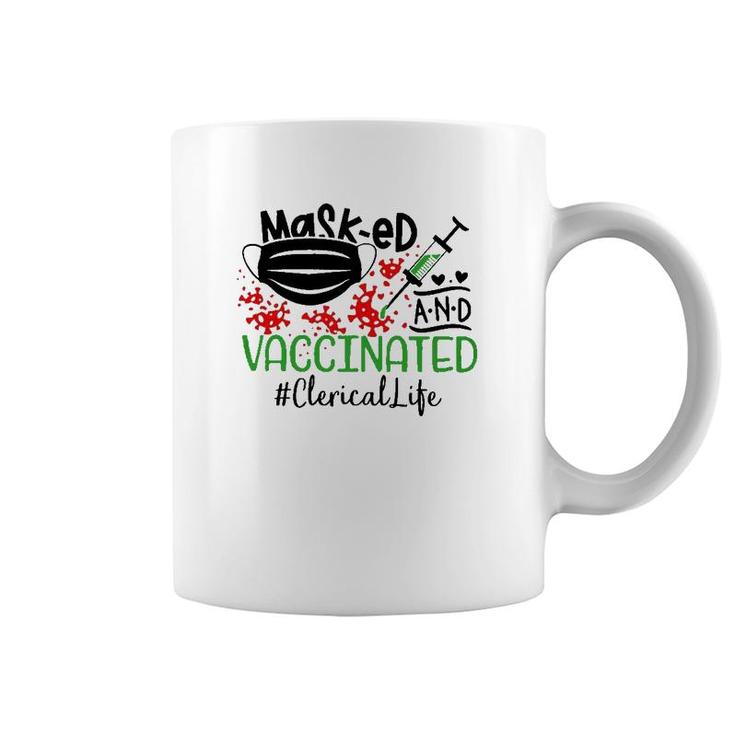 Masked And Vaccinated Clerical Coffee Mug