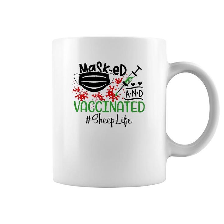 Masked And Vaccinated Sheep Life Coffee Mug