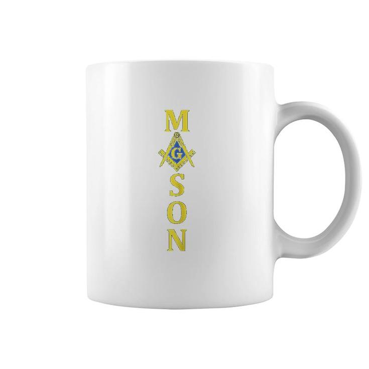 Mason Square  Compass Freemason Coffee Mug