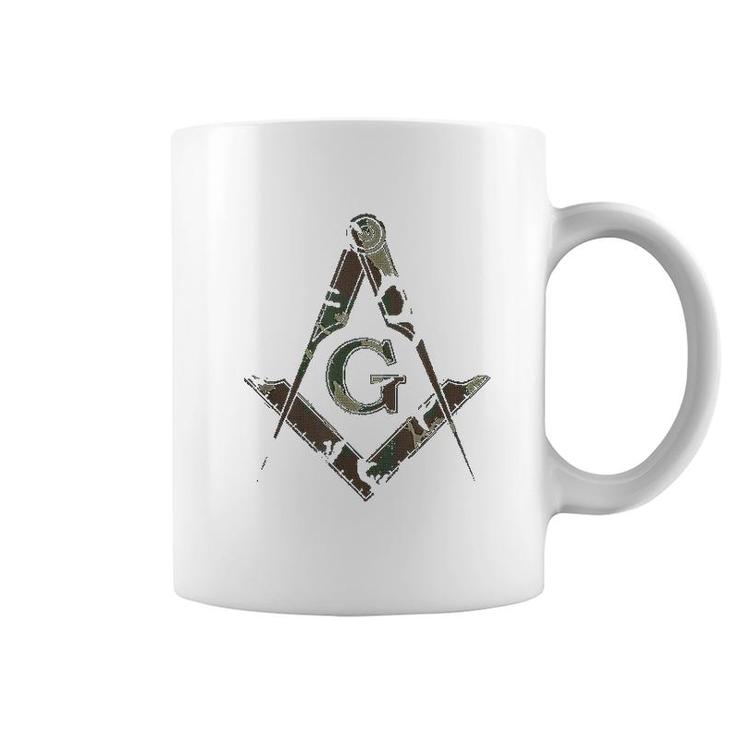 Masonic Camo Square And Compass  Freemason Coffee Mug