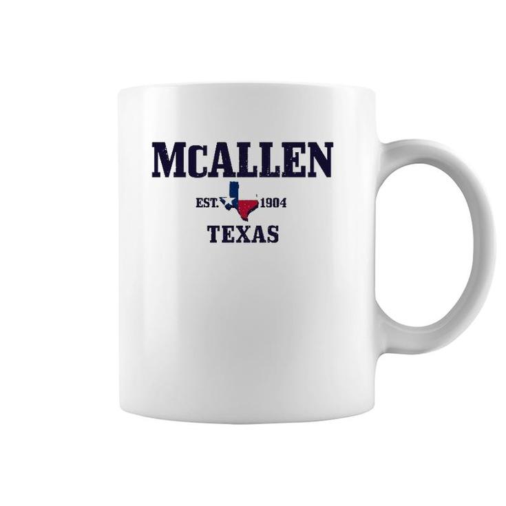 Mcallen Texas Pride Est 1904 State Map Flag Gift  Coffee Mug