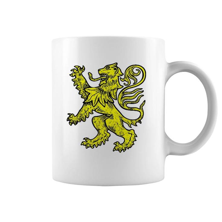 Medieval Royal Lion Distressed Gift Coffee Mug