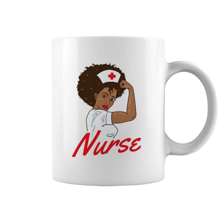 Melanin Black Nurse Clothing Gift African American Women Coffee Mug