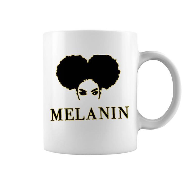 Melanin Graphic Afro Woman Black History Coffee Mug