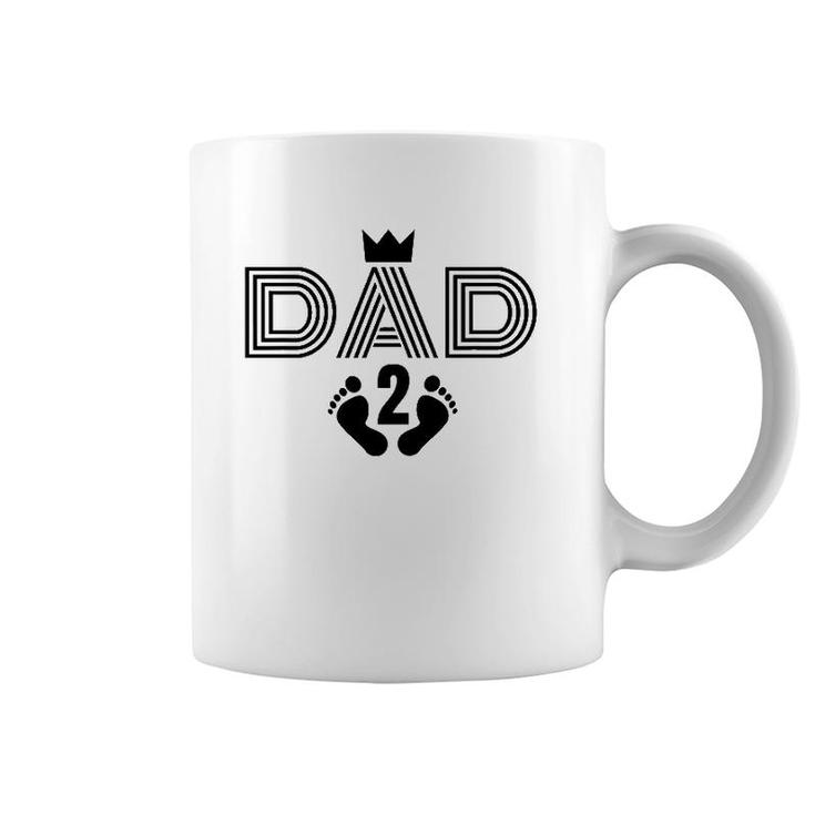 Mens Baby Number 2 Pregnancy Announcement Dad To Be Of 2 Kids Coffee Mug