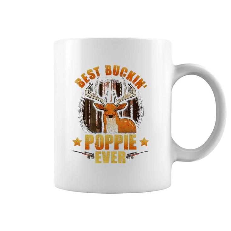 Mens Best Buckin' Poppie Ever Deer Hunting Fathers Day Gifts Coffee Mug