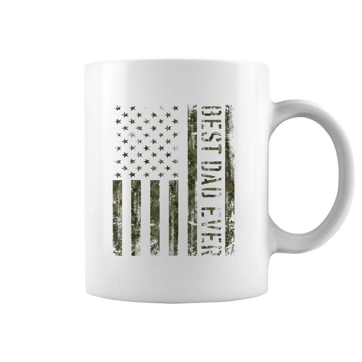 Mens Best Dad Ever American Flag Camofor Fathers Day Coffee Mug