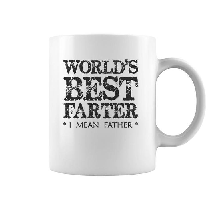 Mens Dad Gifts World's Best Farter I Mean Father Funny Papa Coffee Mug