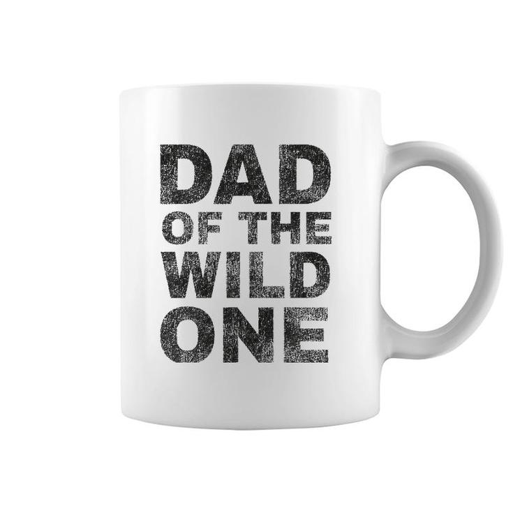 Mens Dad Of The Wild One Funny Father's Day Vintage Coffee Mug