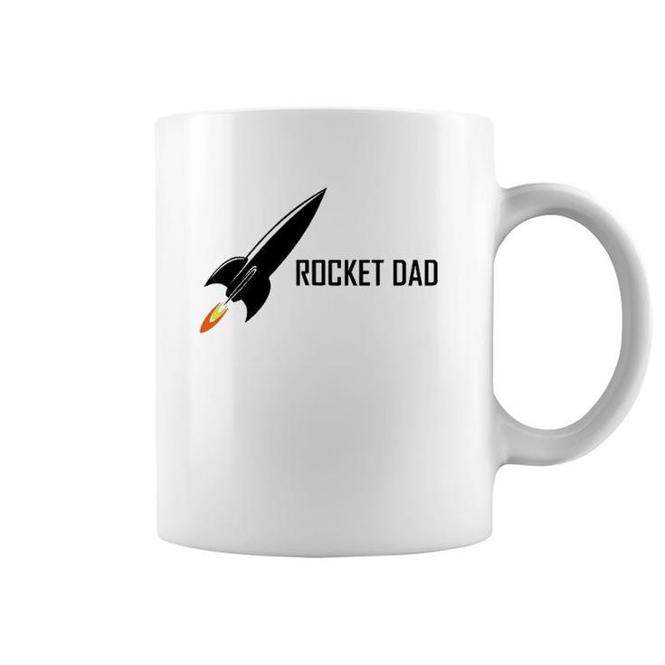 Mens Father's Day Rocket Dad Gift Coffee Mug