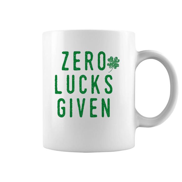 Mens No Lucks Given St Patty's Party Green Parade Gift  Coffee Mug
