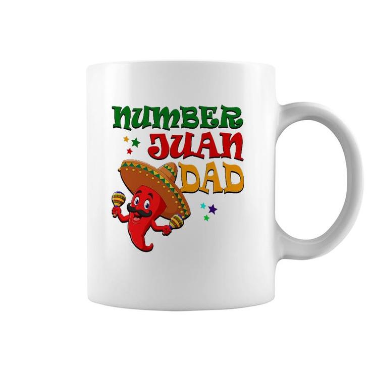 Mens Numbers Juan Dad Funny Spanish Dad Best Dad Ever Mexican Coffee Mug