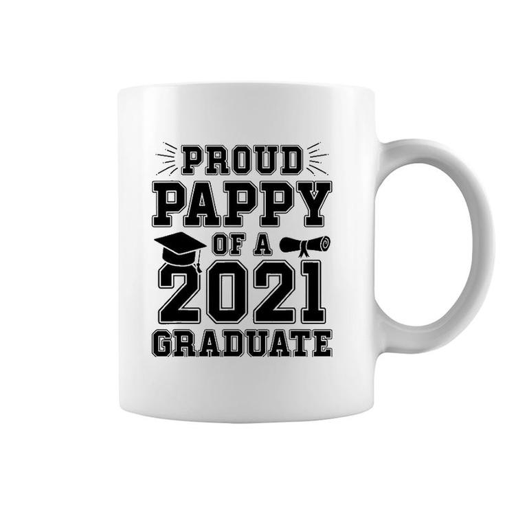 Mens Proud Pappy Of A 2021 Graduate School Graduation Grandpa Coffee Mug