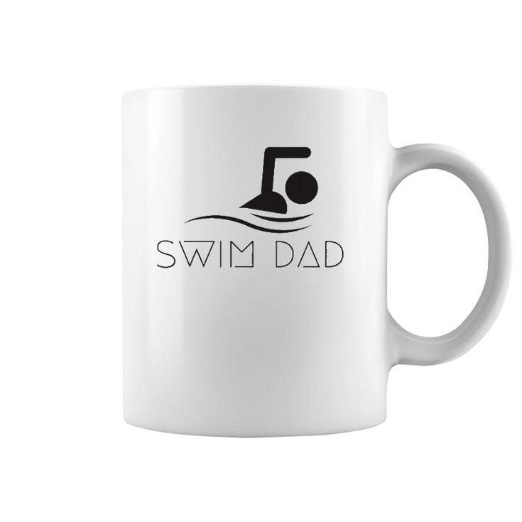 Mens Swim Dad Inspirational Funny Swimming Quote Coffee Mug