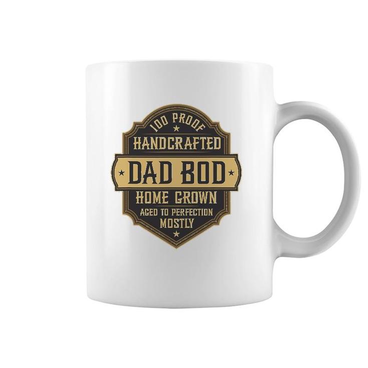 Mens Vintage Whiskey Label Dad Bod Funny Drinking Father's Day Coffee Mug