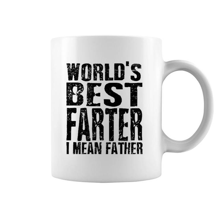 Mens World's Greatest Farter Oops I Mean Father Father's Day Fun Coffee Mug