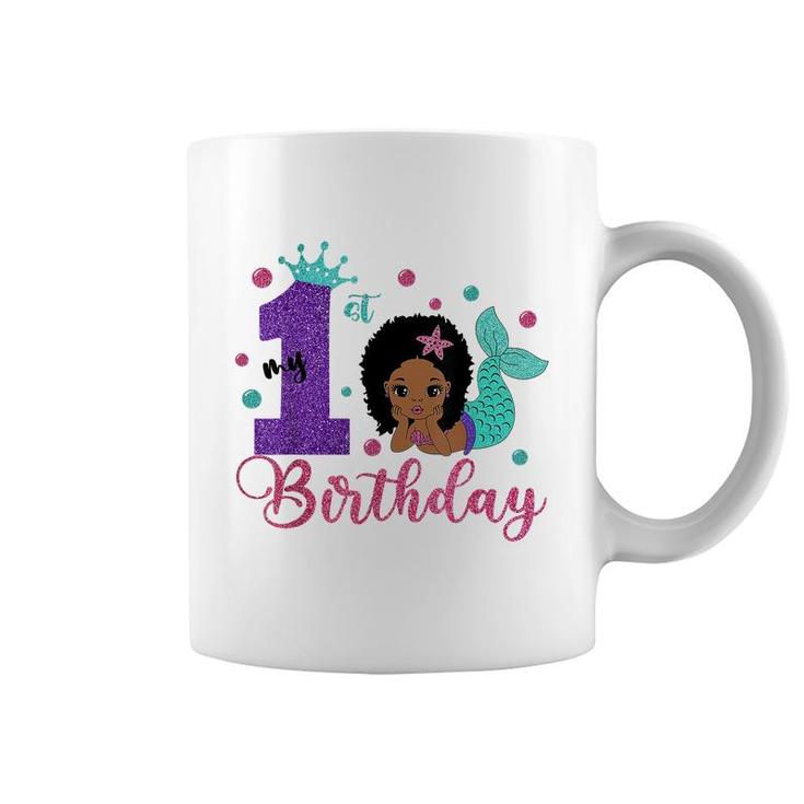 Mermaid Birthday Girl 1 Year Old Its My 1St Birthday Mermaid  Coffee Mug