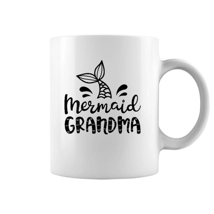 Mermaid Grandma Funny Grandmother Family Matching Birthday Coffee Mug