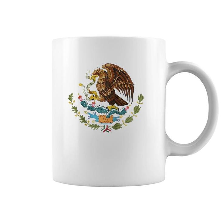 Mexico Independence Eagle Snake Design Cartoon Mexican Raglan Baseball Tee Coffee Mug