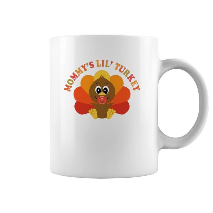 Mommy's Little Turkey Mom To Be Thanksgiving Coffee Mug
