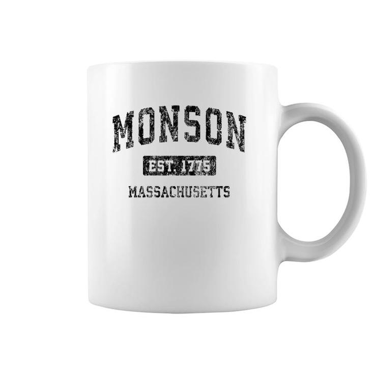 Monson Massachusetts Ma Vintage Sports Design Black Design Coffee Mug