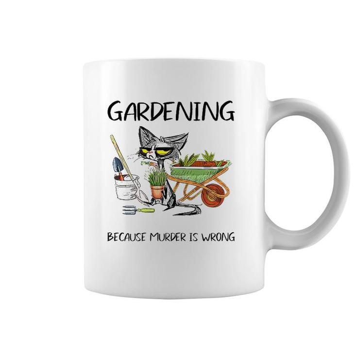 Mother's Day Gardening Because Murder Is Wrong Farmer Mom Coffee Mug