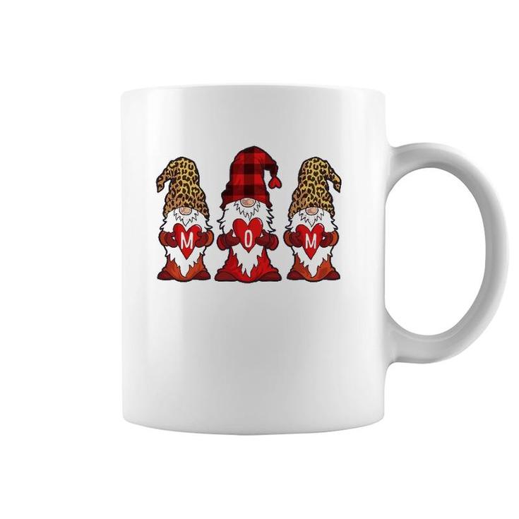 Mother's Day  Gnomes Women Red Buffalo Plaid Leopard Print Coffee Mug