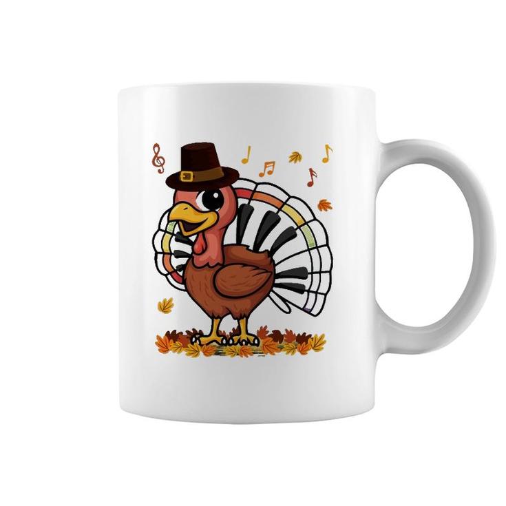 Music Piano Teachers Music Turkey Costume Happy Thanksgiving Coffee Mug