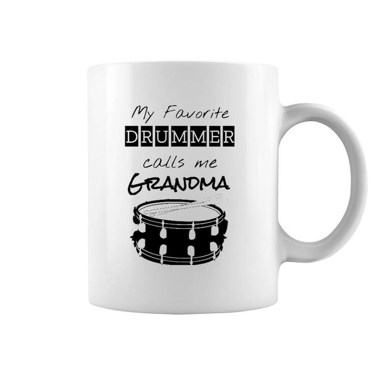 My Favorite Drummer Calls Me Grandma Band Coffee Mug