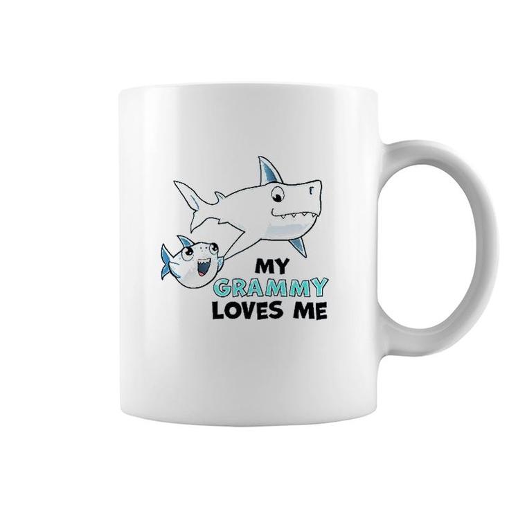 My Grammy Loves Me With Cute Sharks Baby Coffee Mug