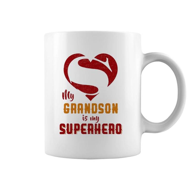 My Grandson Is Superhero Gift Mother Father Day Coffee Mug