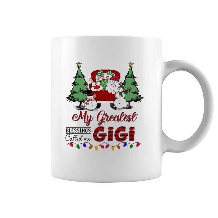 My Greatest Blessings Called Me Gigi Snowman Car Christmas Coffee Mug