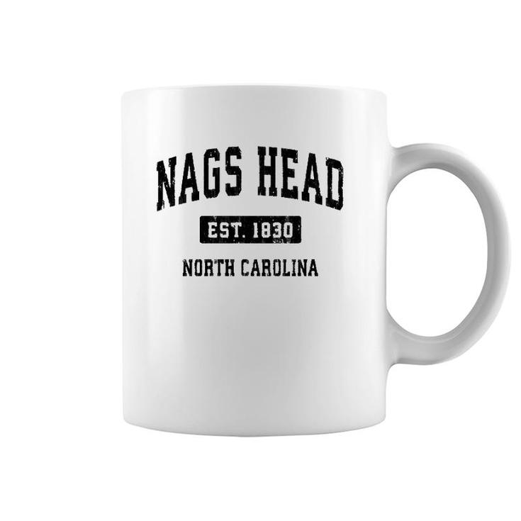 Nags Head North Carolina Nc Vintage Sports Design Black Design Coffee Mug