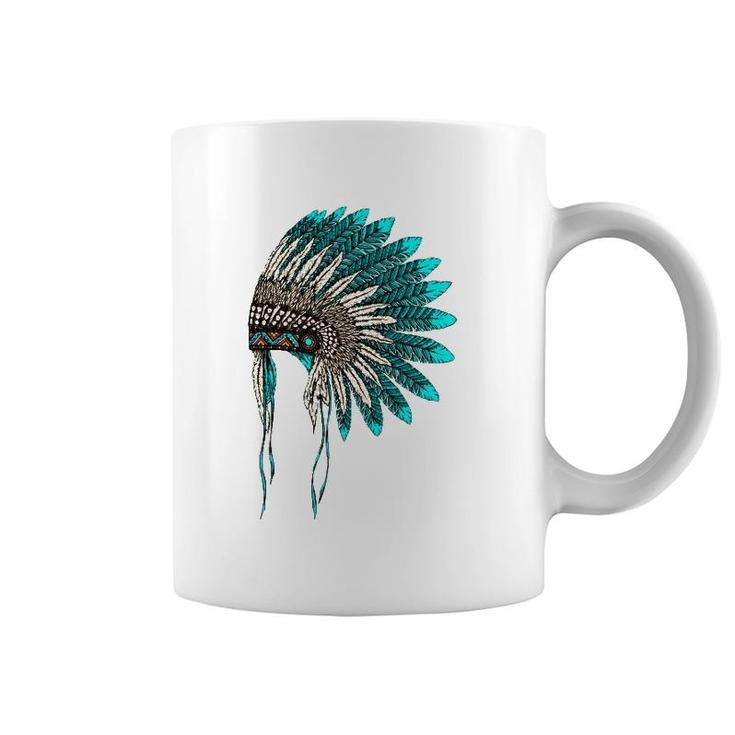 Native American Indian Headdress Costume Jewelry Decor Coffee Mug
