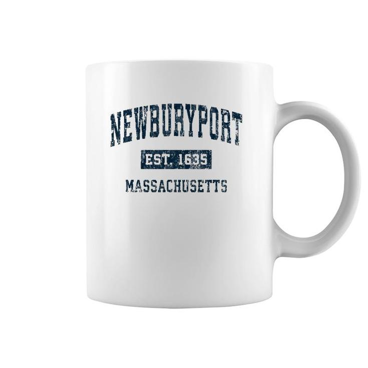 Newburyport Massachusetts Ma Vintage Sports Design Navy Coffee Mug