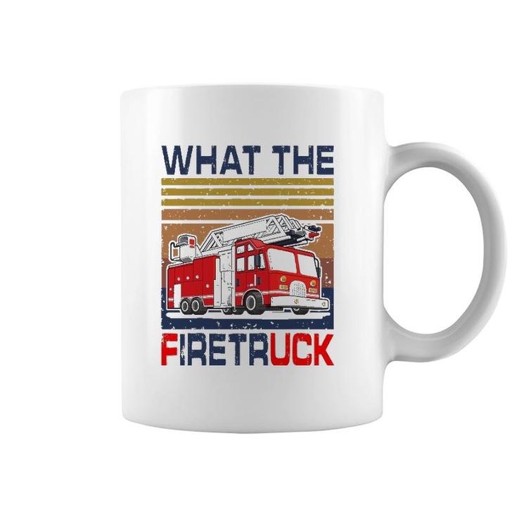 Nn What The Firetruck Funny Firefighter Fireman Gift Coffee Mug