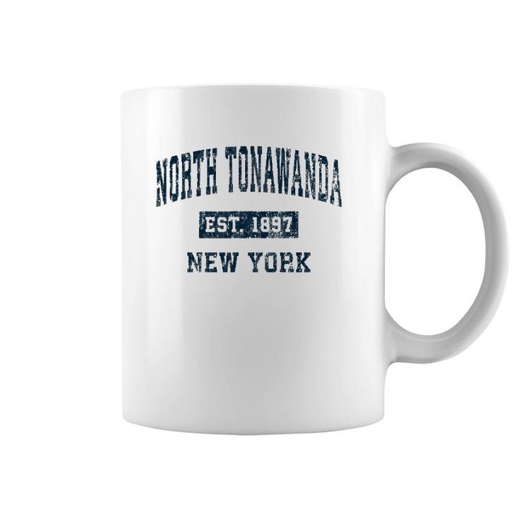 North Tonawanda New York Ny Vintage Sports Design Navy Print Coffee Mug