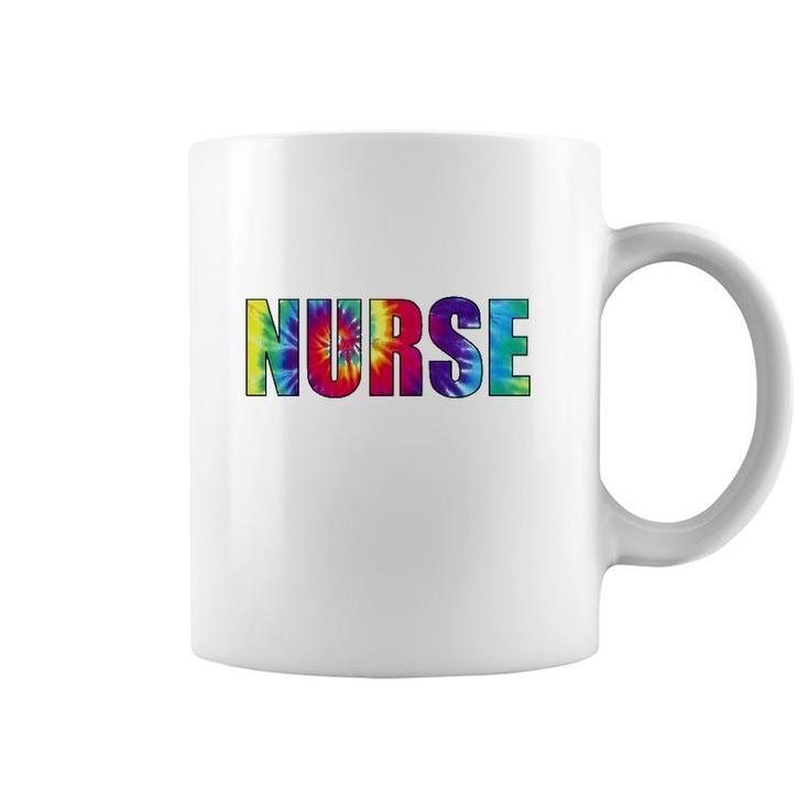 Nurse Tie Dye Nursing Colorful Text Gift Coffee Mug