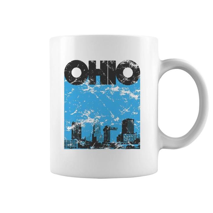 Ohio  Vintage 70S Style Skyline Coffee Mug